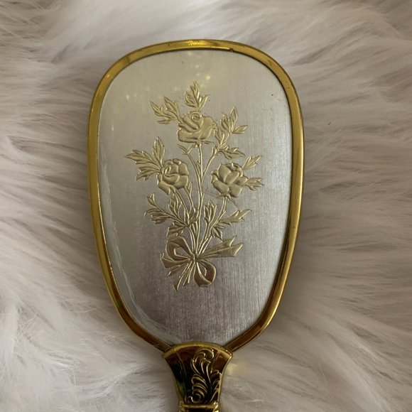 vintage gold hair brush - Picture 2 of 12